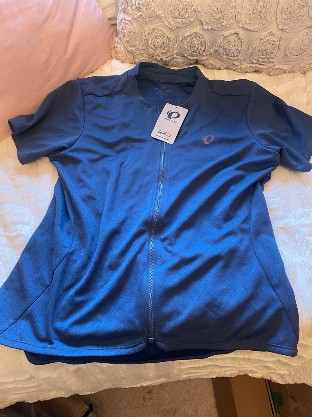 Pearl Izumi Blue Short-Sleeve Cycling Jersey
